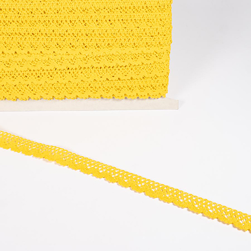 Bordure En Dentelle À Coquilles Ouvertes 15 Mm - Jaune