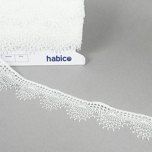 Ausgefallene Guipure-Spinnennetzspitze 50mm - Weiß von Habico