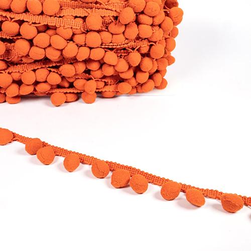 Pompon-Fransenborte - Krbisorange von Habico
