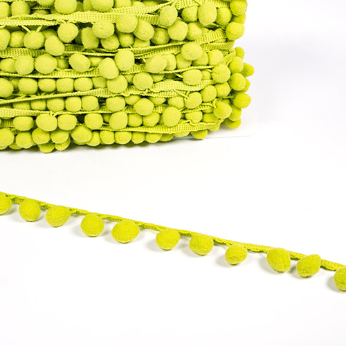 Pompon-Fransenborte - Limettengrn von Habico