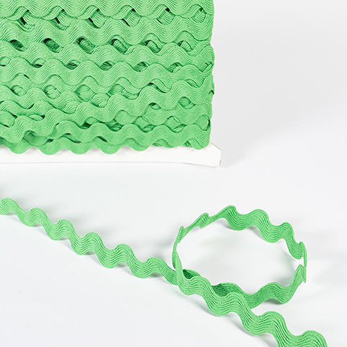 Retro Ric Rac Braid Trim Large 10mm - Green