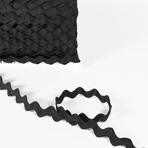 Retro Ric Rac Braid Trim Large 10mm - Black