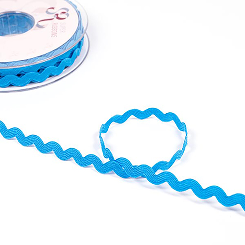 Retro-Ric-Rac-Band 5mm - Kornblumenblau von Habico