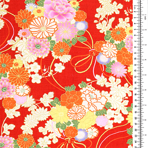 oldene Metallische Japanische Blumen Und Seil 1