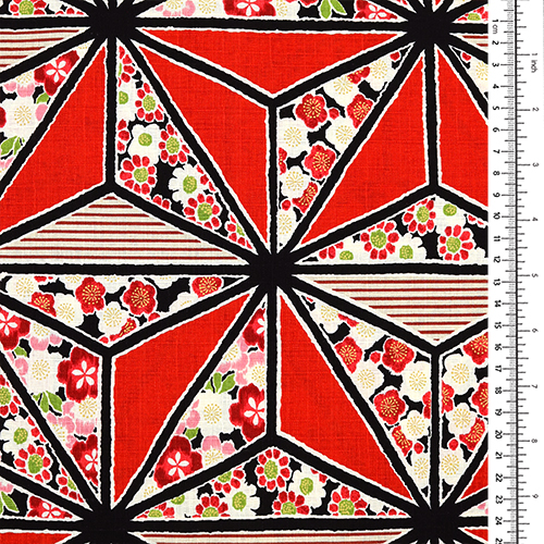 Große Asanoha Geometrische Japanische Blumen 1