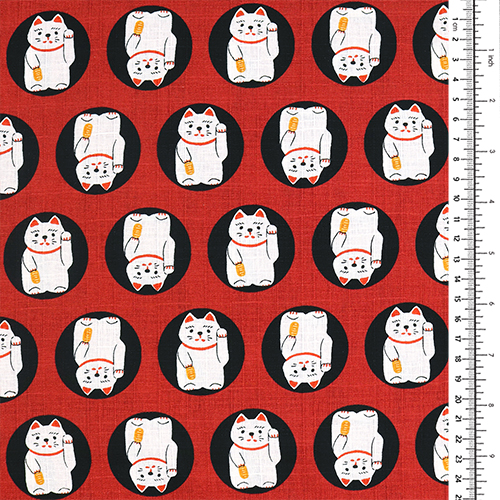 Maneki-Neko Chat Porte-Bonheur Cercles 1