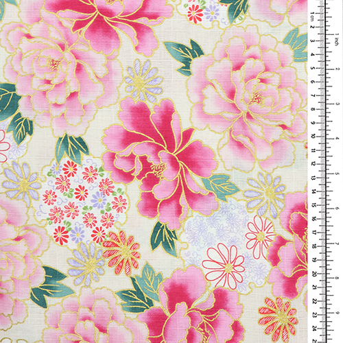 Peona Dorada Kyoto Floral Crema 1