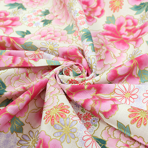 Peona Dorada Kyoto Floral Crema 2