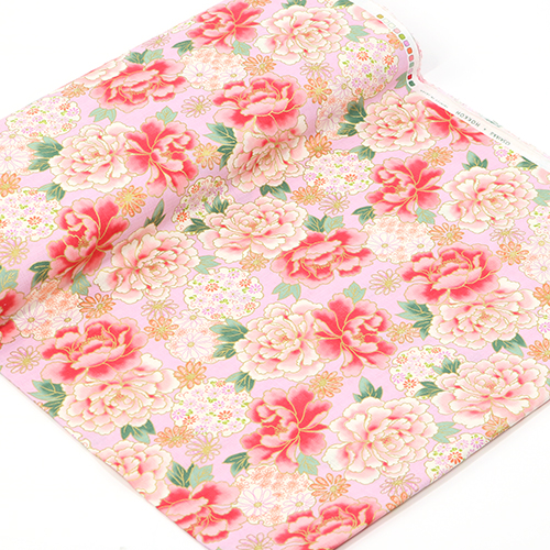 Vergoldete Pfingstrose Kyoto Blumenmuster Rosa 3