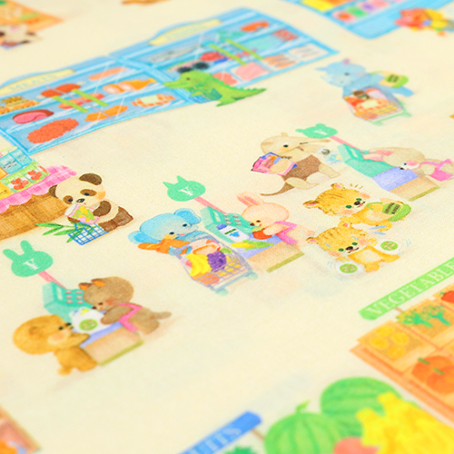 Shopping Market Cute Vintage Animals 5