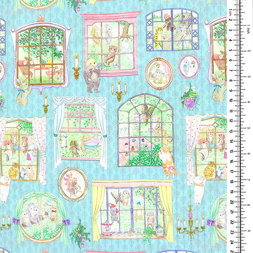 Cottage Windows Cute Vintage Animals 1