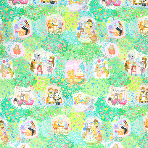Cajimaya Animaux Vintage Fte de Jardin Tissu par Hokkoh