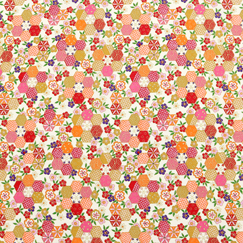 Japanische Goldene Hexagone Sakura Pflaumenblüte