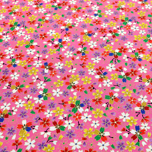 Sakura Japonais Or et Colorée Fleur de Cerisier 5