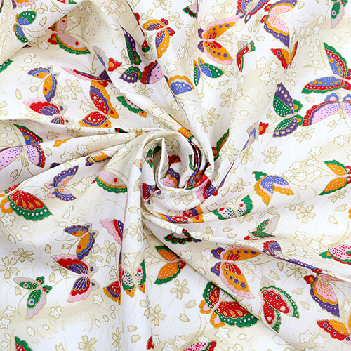 Papillon Doré Japonais Fleur de Sakura 2