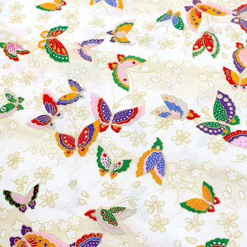 Papillon Doré Japonais Fleur de Sakura 5