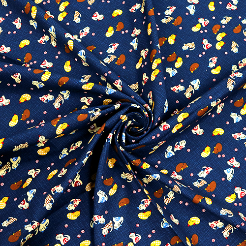 Chats Neko Dormants à Motifs Japonais 2