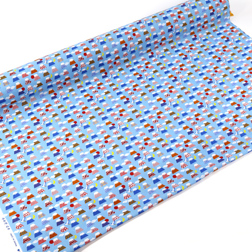 Monte Fuji Cielo Blu Nuvole Sole Luna 3