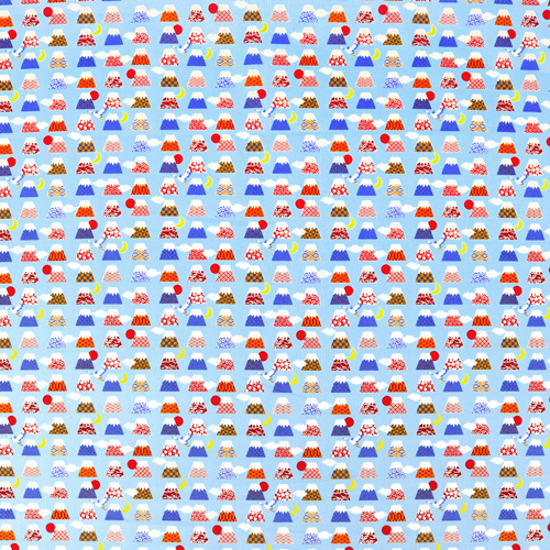 Monte Fuji Cielo Blu Nuvole Sole Luna 4