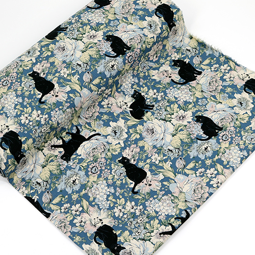 Black Cats Vintage Floral 3