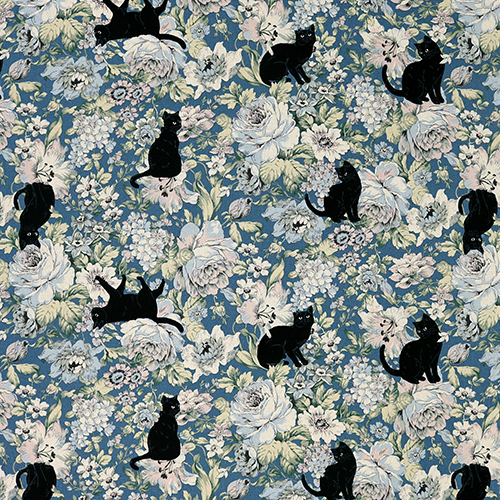 Black Cats Vintage Floral 4