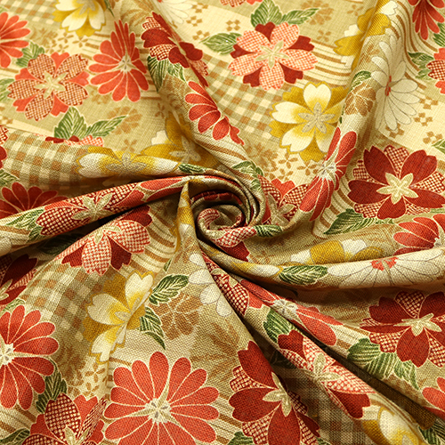 Japanisch Gemusterte Blumen Gestreiftes Patchwork 2