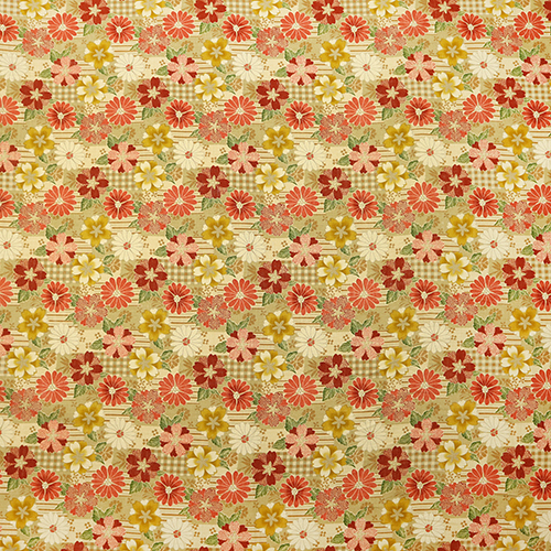 Japanisch Gemusterte Blumen Gestreiftes Patchwork 4