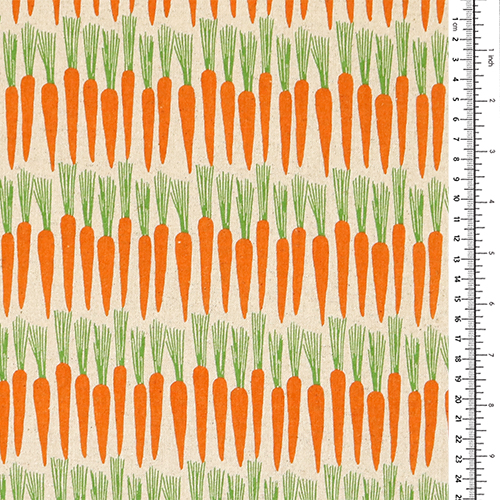 Rayas Repetidas de Zanahoria en Estampado de Bloque Simple 1