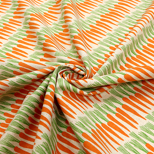 Rayas Repetidas de Zanahoria en Estampado de Bloque Simple 2