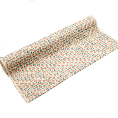 Jolie Fleur Peinte sur Tissu Naturel 3