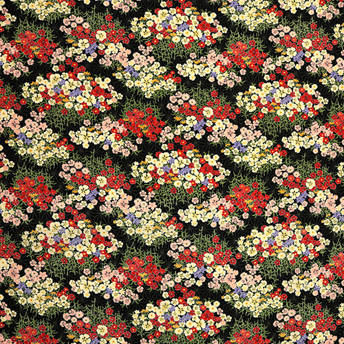 Fleurs Japonaises Dlicates Jardin Asanoha Tissu par Japanese Indie