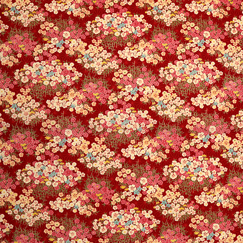 Fleurs Japonaises Dlicates Jardin Asanoha Tissu par Japanese Indie