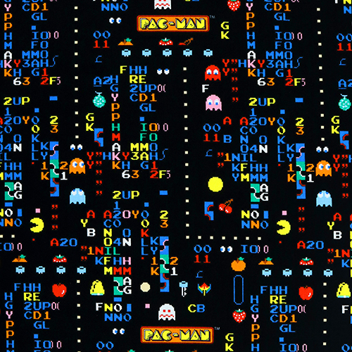 Pac-Man Retro-Arcade Buchstaben Zahlen