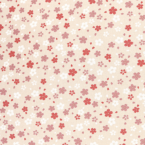 Mixed Sakura Cherry Blossom Same Komon Dot Fabric by Japanese Indie