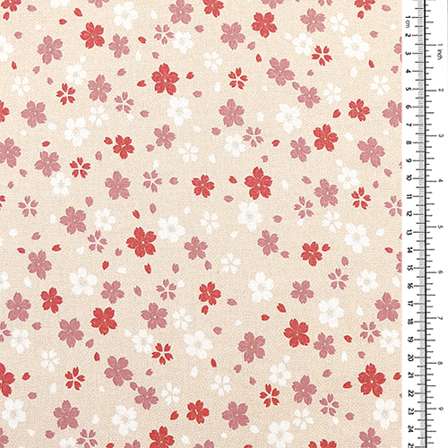 Fleurs de Cerisier Sakura Mélangées avec Motif à Pois Komon 1