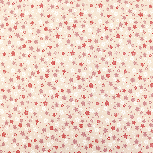 Fleurs de Cerisier Sakura Mélangées avec Motif à Pois Komon 4