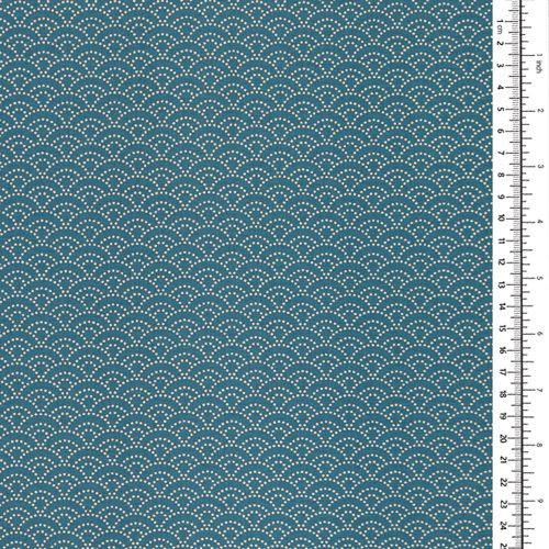 Seigaiha Ocean Waves Dotted Lines 1