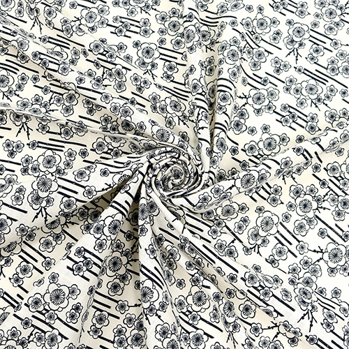 Fleur de Prunier Encre Noire et Bambou 2