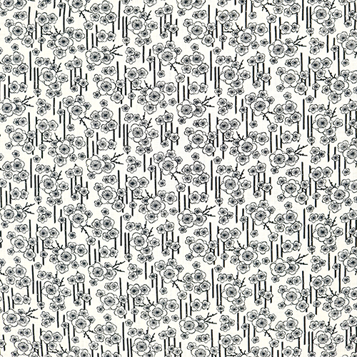 Fleur de Prunier Encre Noire et Bambou 4