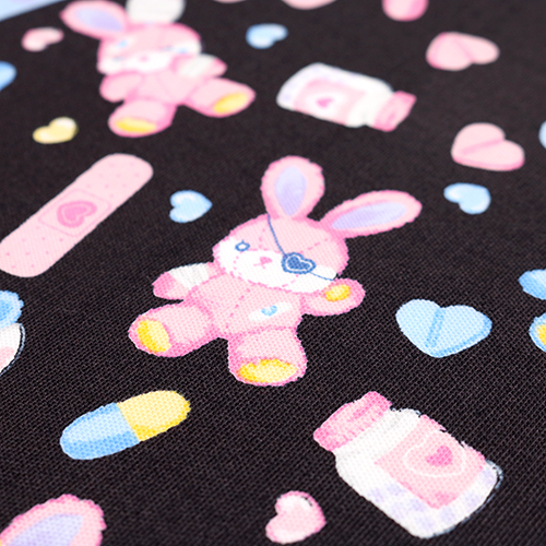 Menhera Lapin Ours C½urs Pansements Noir 5