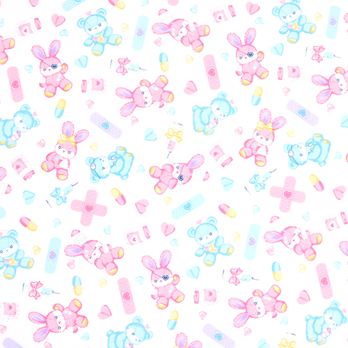 Menhera Lapin Ours Curs Pansements Blanc Tissu par Japanese Indie