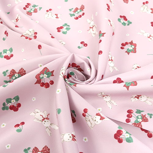 Conejo Cereza Lazo Flor Rosada 2