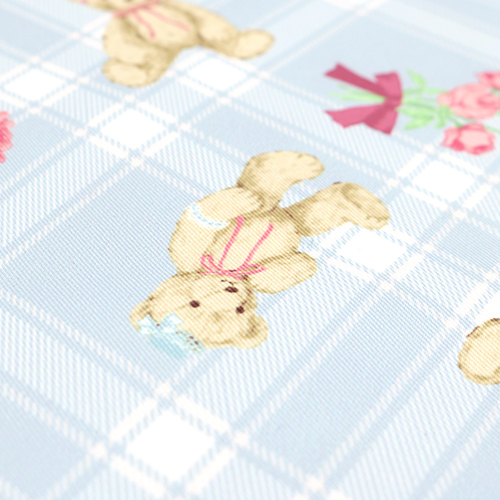 Adorable Oso Tartán De Cuadros Rosas Azul 5