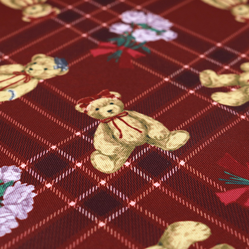 Adorable Oso Tartán De Cuadros Rosas Rojas 5