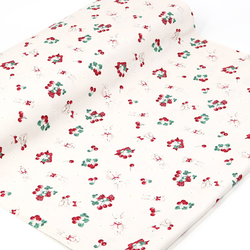 Adorable Conejo Blanco Con Lazo De Cereza 3