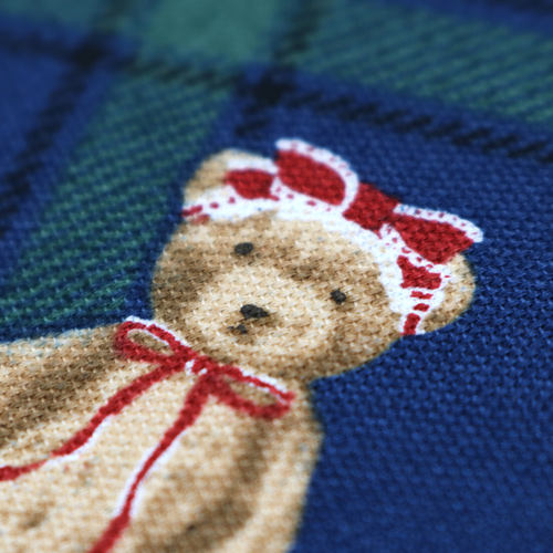 Adorable Cute Bear Tartan Plaid Roses 5