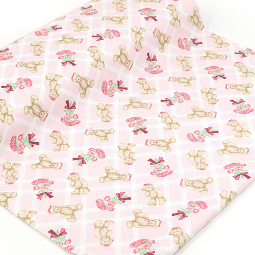 Adorable Cute Bear Tartan Plaid Roses 3