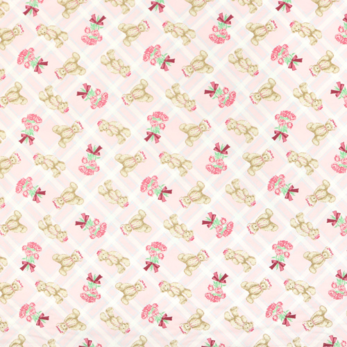 Adorable Cute Bear Tartan Plaid Roses 4
