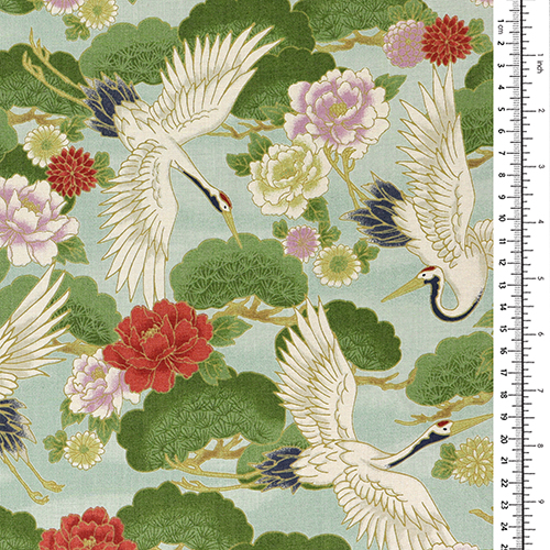 Japanese Crane Pine Tree Peony Yellow 1