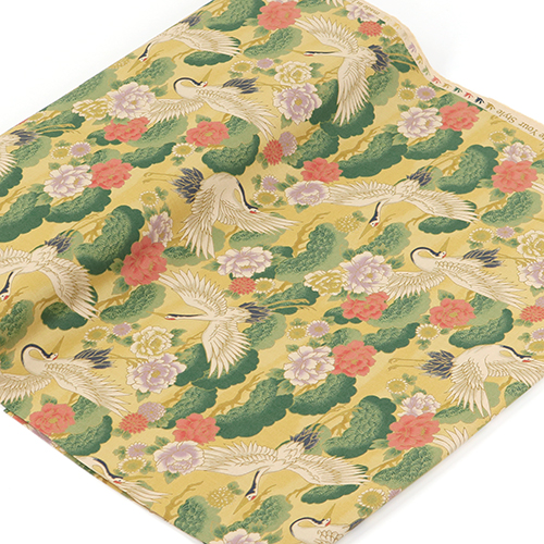 Japanese Crane Pine Tree Peony Blue 3